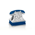 Lauren G. Adams Gabriella Silver & Navy Blue Vintage Telephone Charm Bead W/ Crystals